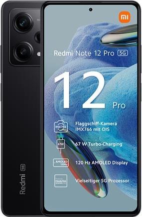 Immagine prodotto Xiaomi Redmi Note 12 Pro 5G (128 GB, Midnight Black, 6.67", Doppia SIM, 50 Mpx, 5G)