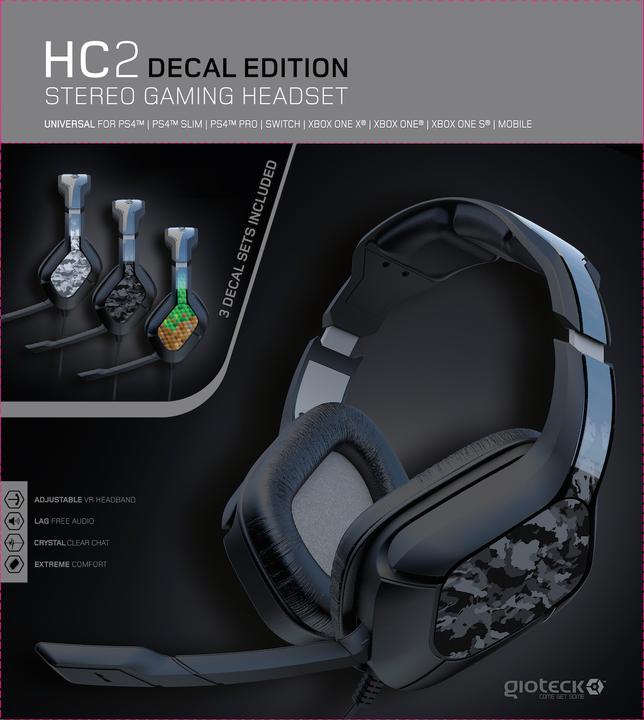 Produktbild Gioteck Headset HC2 kabelg.PS4,Xbox One,Nint.Swi.,PC,3.5mm B (Kabelgebunden)