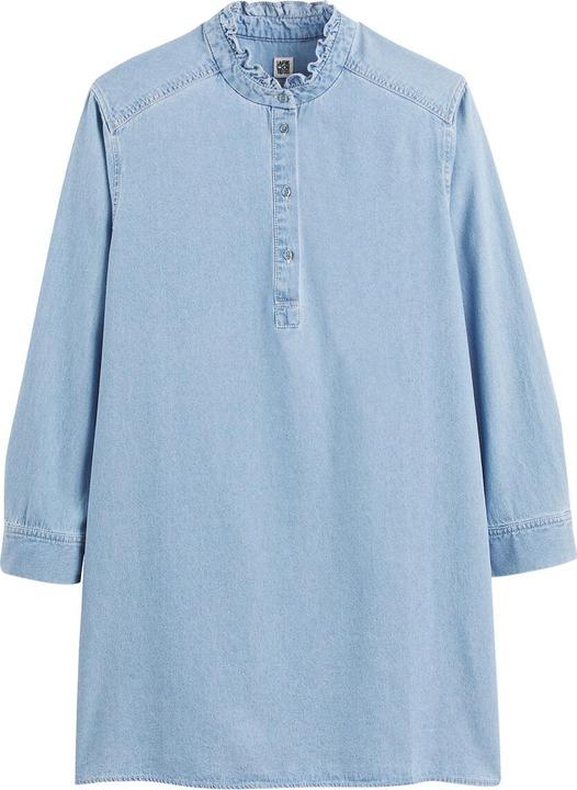 Produktbild La Redoute Collections Kurzes Jeanskleid mit Rüschenkragen (38)