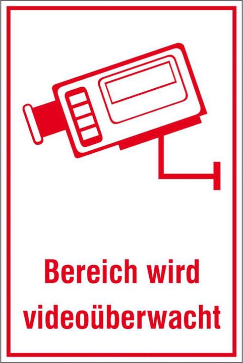 Actual product image SafetyMarking Video info sign area is video monitored