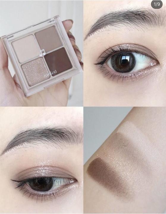 Produktbild Rom&Nd Better Than Eyes 4 Farben Lidschatten Palette Warm Naturkosmetik Lidschatten K-beauty Koreanisch (M02 DRY BUCKWHEAT FLOWER)