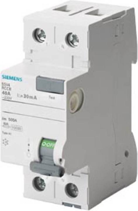 Actual product image Siemens Miniature circuit-breaker type AC A 30 mA Un AC