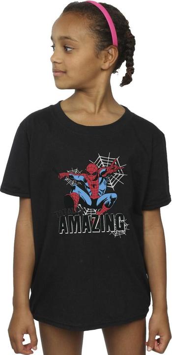 Actual product image Girls Spider-Man Amazing Cotton T-Shirt (116)