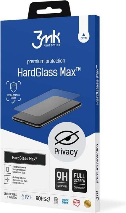 Immagine prodotto 3MK HardGlass Max Privacy for iPhone 11 Pro Max black frame (1 Pezzo/i, Apple iPhone 11 Pro Max)