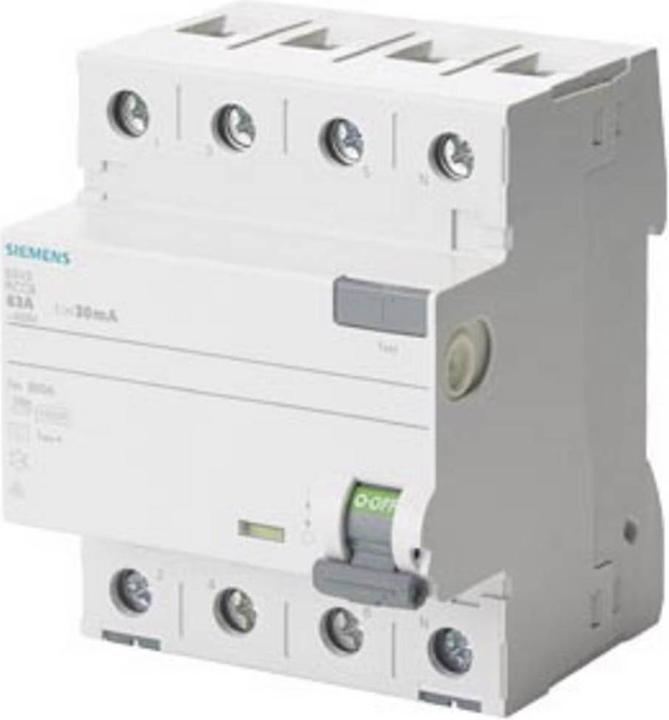 Actual product image Siemens FI circuit breaker type A A 30 mA Un AC 50 400Hz