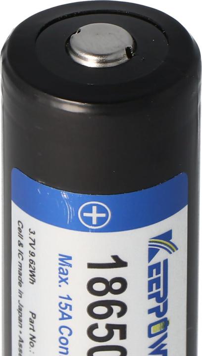 Immagine prodotto Keeppower Batteria R 18650 protetta (polo positivo sollevato) (1 pz., 18650, 2600 mAh)