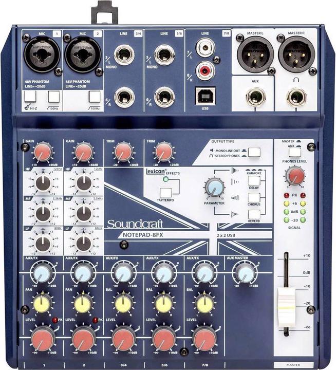 Soundcraft Notepad 8FX Mixer (Line-mixer)
