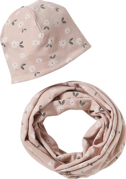 Produktbild Vertbaudet Mädchen-Set: Mütze & Rundschal mit Blumen