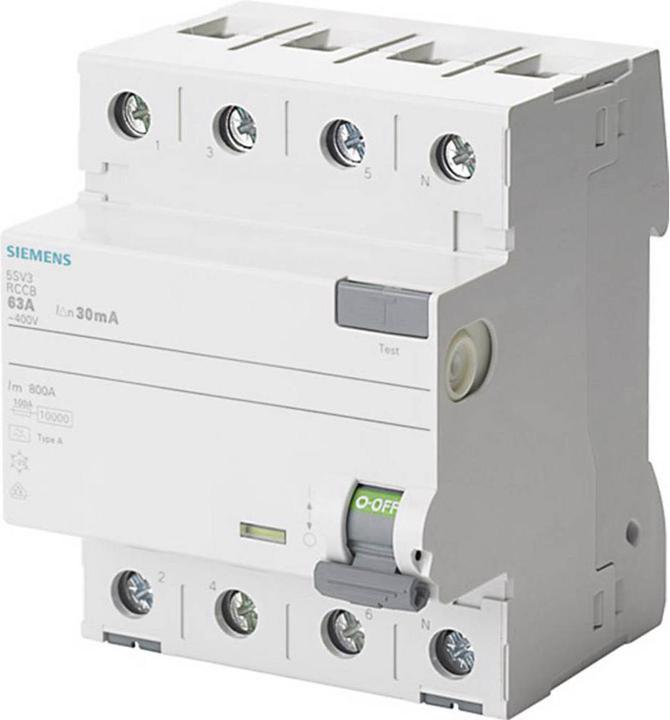 Image du produit Siemens FI type 63A Npol. 00mA 400V 4TE
