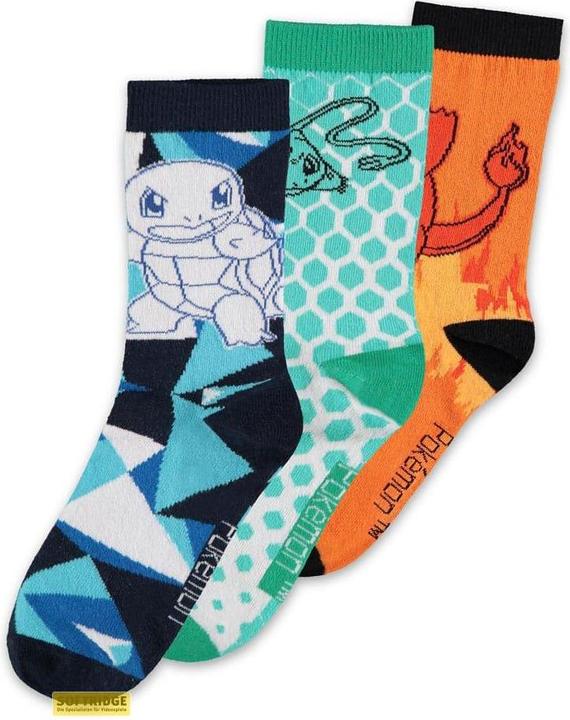 Actual product image Difuzed Pokemon pack 3 paires de chaussettes Crew 39-42 (pack of 3, 39 - 42)