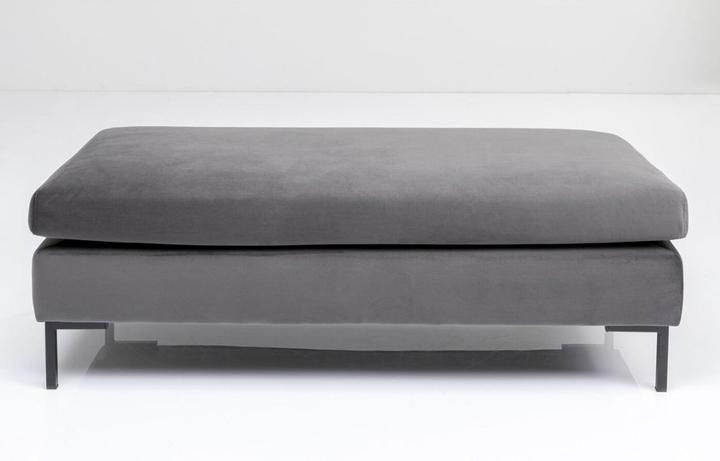 Image du produit Kare Design Tabouret Gianni Velvet Gris Noir (130 cm)