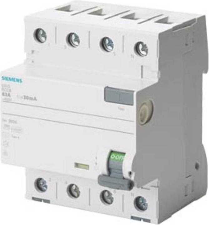 Actual product image Siemens FI circuit breaker.3A 400V 4TE selective