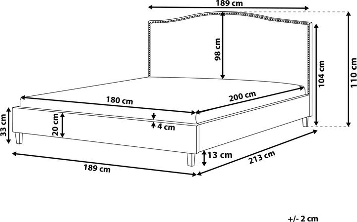 Immagine prodotto Beliani Letto imbottito look lino grigio a doghe 180 x 200 cm MONTPELLIER (180 x 200 cm)