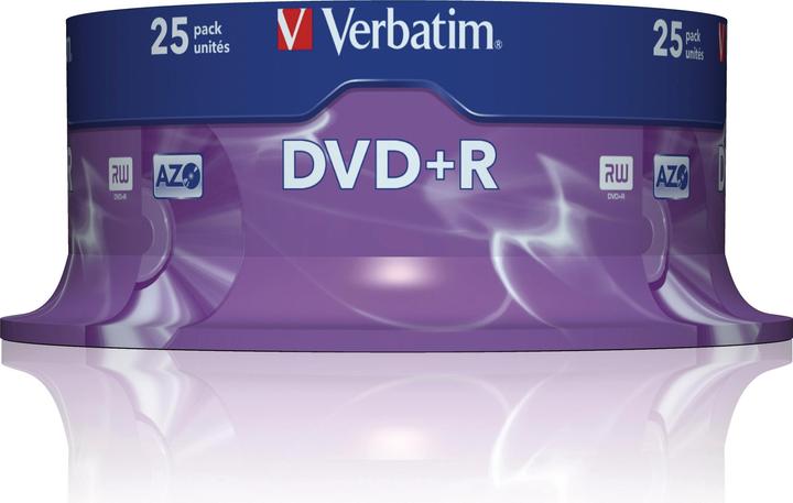 Image du produit Verbatim DVD+R, 4.7GB, 16x Spindel (25 x)