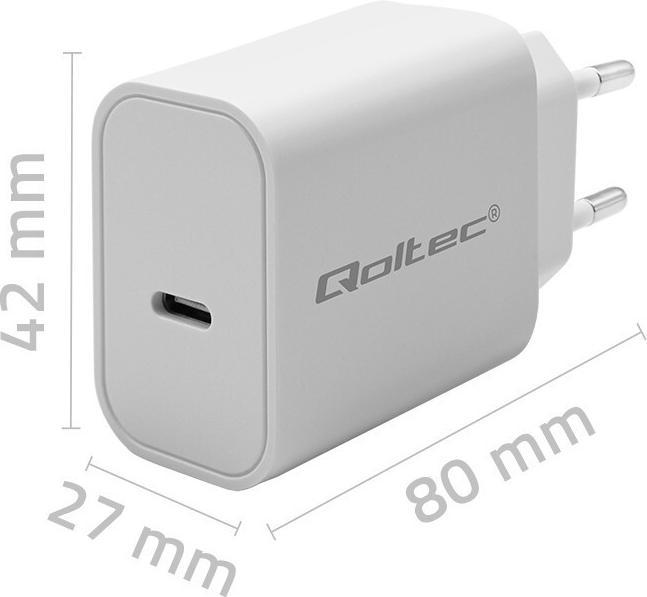 Immagine prodotto Qoltec Super Schnelles PD Ladegerät USB C, 20W, 5 12V (20 W)