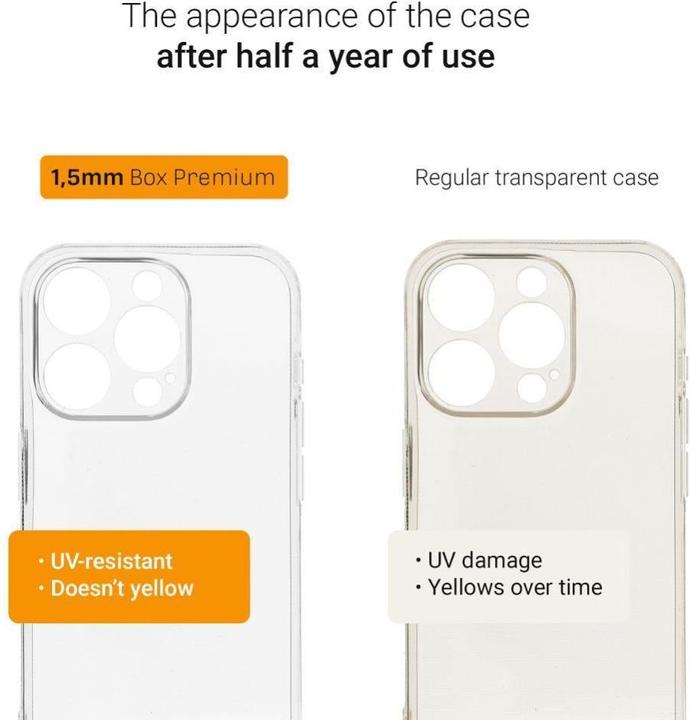 Productafbeelding OEM Back panel cover BOX PREMIUM 1,5 mm case for IPHONE 14 Pro transparent (Apple iPhone 14 Pro)