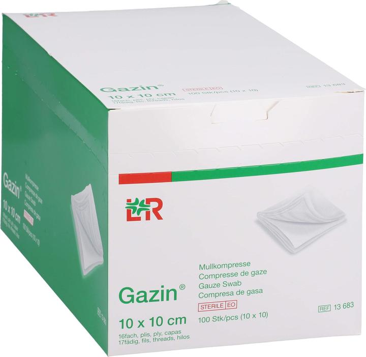 Actual product image Gazin Mullkompressen 10x10cm 16-fach steril