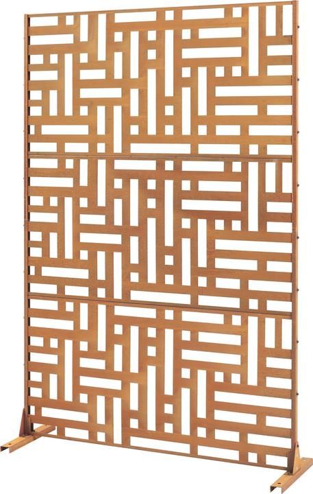 Produktbild Casa.Pro Trennwand Bernalda 180x120 cm Stahl Edelrost (180 x 120 x 40 cm)