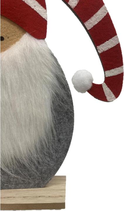 Image du produit GuGus Père Noël décoratif sur socle en bois à poser Couleur : rouge/blanc