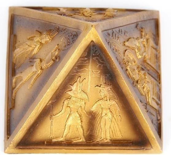 Produktbild Puckator Hieroglyphisch-Dekortierte Pyramide (8 x 8 x 8 cm)