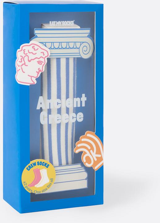 Produktbild Eat My Socks Socks, Ancient Greece, 2 Paar Motivsocken (One Size)