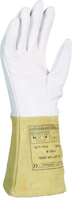 Produktbild Weldas Schweisserhandschuhe Grösse XXL (10,5) natur/orange EN 388, EN 12477, EN 1149-2 (10.5)