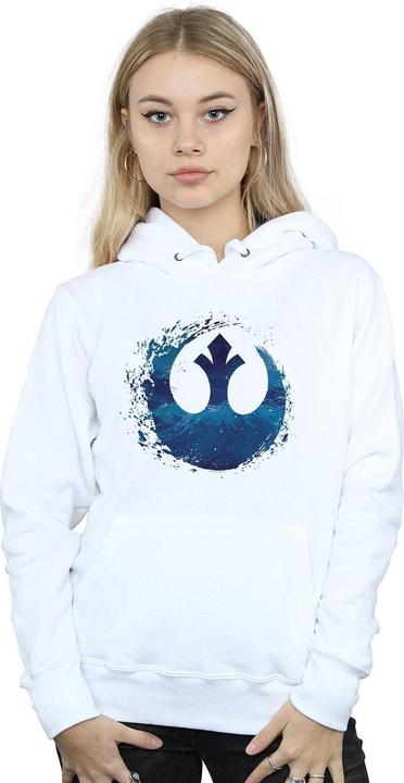 Actual product image Star Wars Womens/Ladies The Rise Of Skywalker Resistance Symbol Wave Hoodie (XXL)