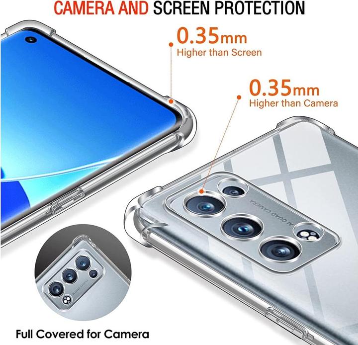 Immagine prodotto Screenguard Oppo Reno6 Pro 5G Custodia Crystal Soft Airbag Bumper (Oppo Reno 6 Pro 5G)