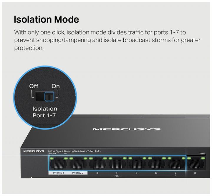 Produktbild Mercusys MS108GP (8 Ports)