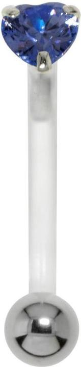 Produktbild Bijouteria Bauchpiercing (Bioplast, Chirurgenstahl 316L, Silber 925, Zirkonia)