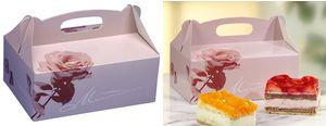 Image du produit Papstar Carton à pâtisserie avec poignée, 200 x 130 x 90 mm en carton, épaisseur du matériau : 350 g/qm (20 x)