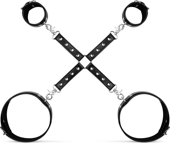 Actual product image Bedroom Fantasies Cuffs & Hogtie Set - Black