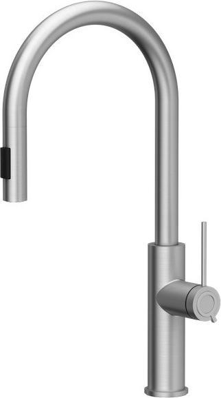 Produktbild Q Company Küchenarmatur mit ausziehbarem Schlauch JENNIFER Q LINE SLIM 3623510 BS, Stahl