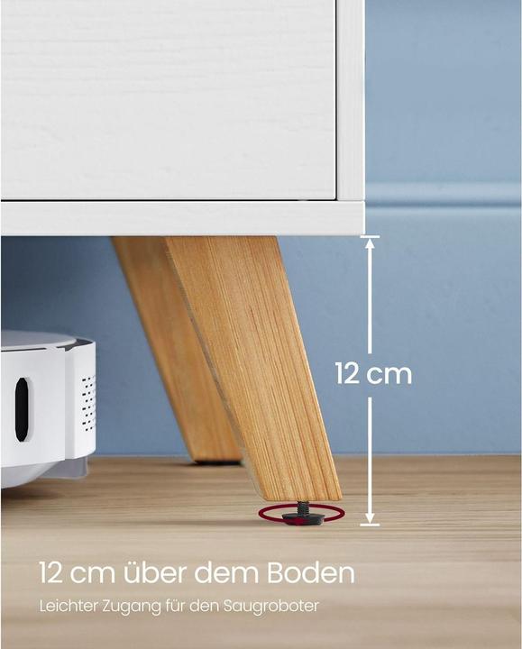 Immagine prodotto Vasagle TV-Möbel 140 x 40 x 45 cm, Weiss (140 x 40 x 45 cm)