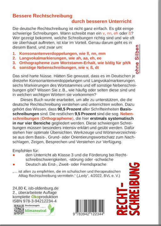 Produktbild Professionelles Wissen über Rechtschreibung für Schule und Förderung (Deutsch, Günther Thomé, Dorothea Thomé, 2022)