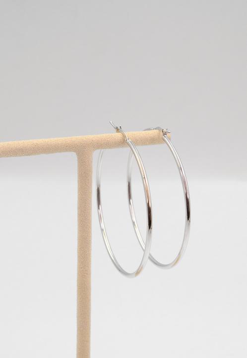 Actual product image Muau Creoles (White gold)