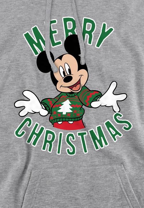 Actual product image Disney Mens Mickey Mouse Christmas Sweater Hoodie (XL)