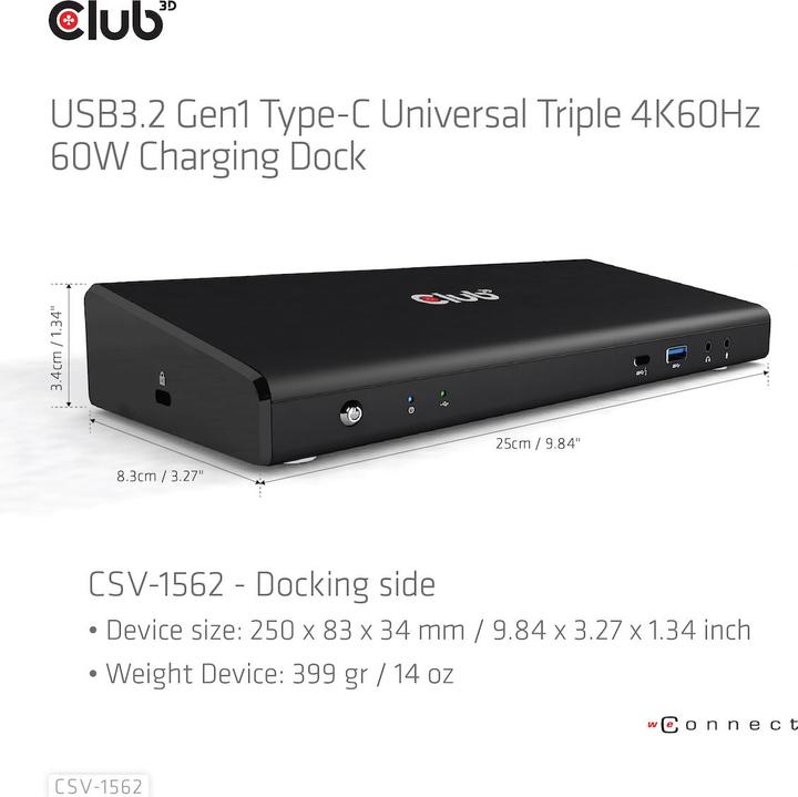 Immagine prodotto Club 3D CSV-1562 (USB-C, 5 Porti)
