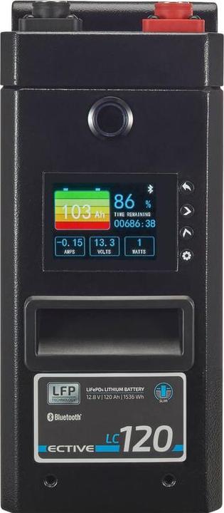 Produktbild Ective LC 120 SLIM BT 12V LiFePO4 Lithium Versorgungsbatterie 120Ah (12 V, 120 Ah)