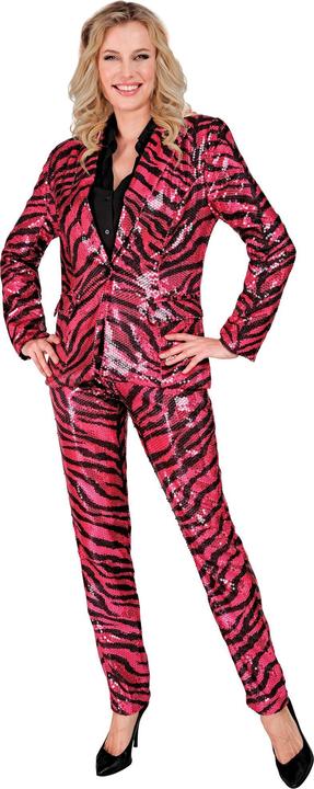 Actual product image Widmann Sequin trousers in zebra look pink/black (XL)