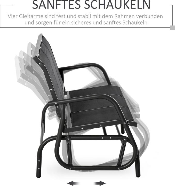 Image du produit Outsunny Banc à bascule 3 places