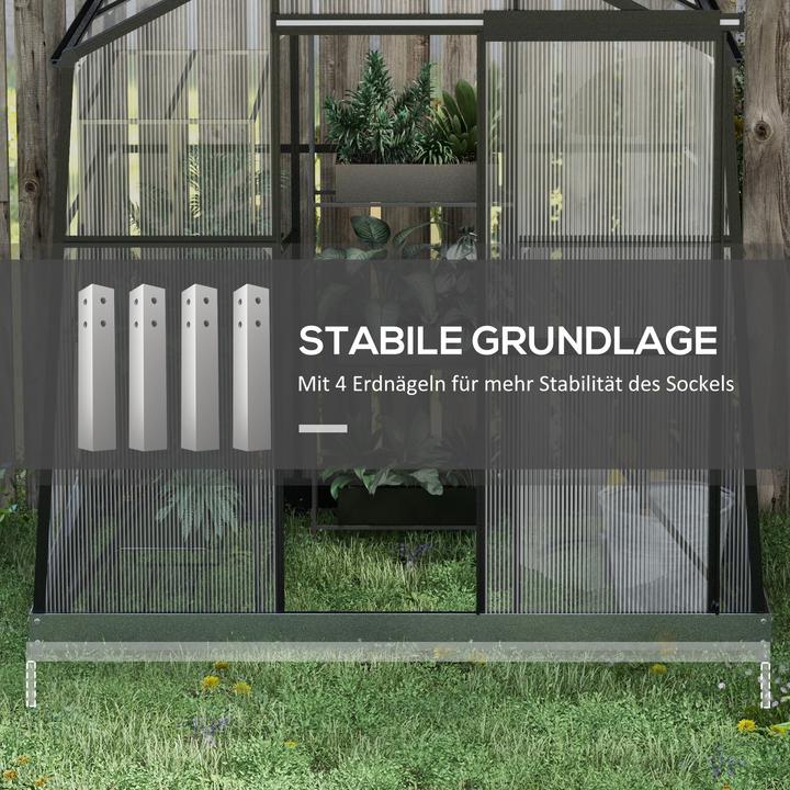 Actual product image Outsunny Greenhouse with sliding door and integrated gutter system