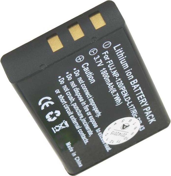 Actual product image AccuCell Battery NP-120, BP-1500S, D-LI7, DB-43 (Rechargeable battery)