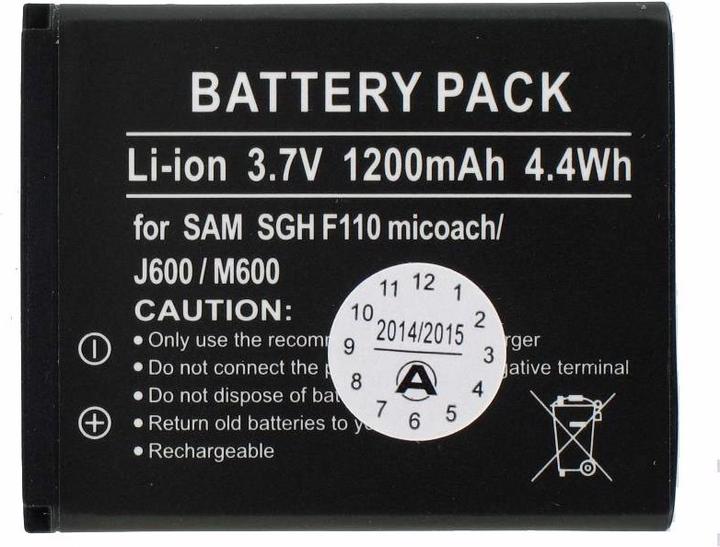 Actual product image Samsung Battery SGH-J600, AB483640BECSTD