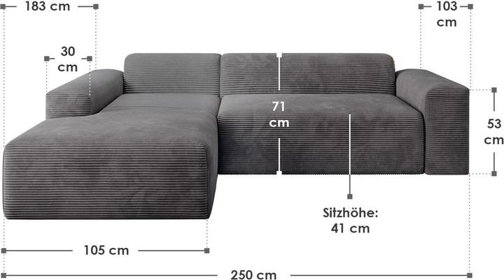 Produktbild Juskys Sofa Vals (Ecksofa)
