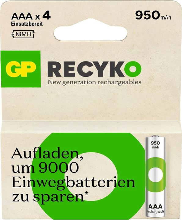 Produktbild GP Batteries ReCyko (4 Stk., AAA, 950 mAh)
