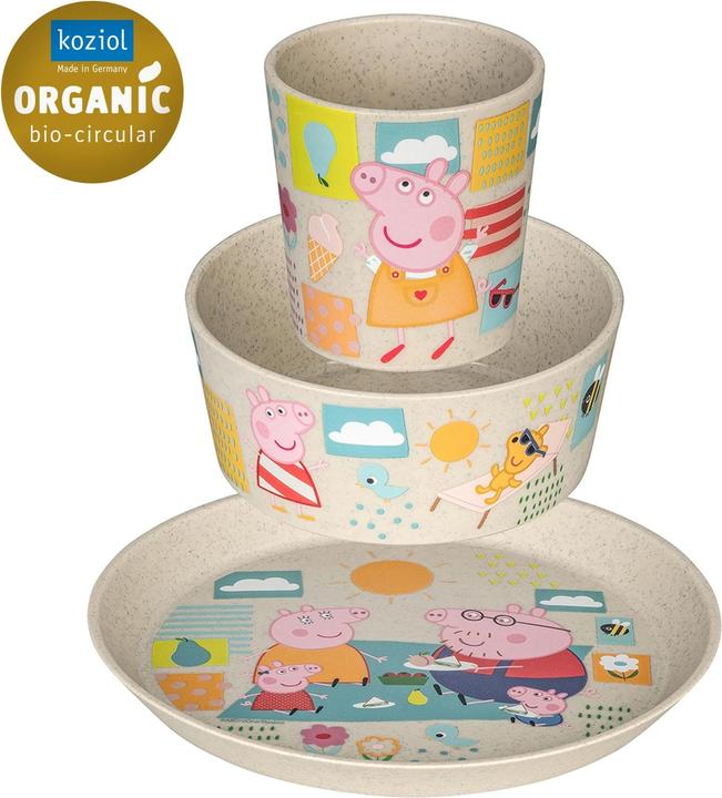 Produktbild Koziol Kindergeschirrset Connect Peppa Pig, 3-teilig, Beige