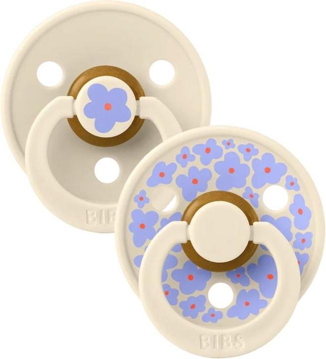 Actual product image Bibs Studio Nuggi Colour 2 PACK Latex Round 0-6m Jasmine Ivory Mix (2 x, up to 6 M.)