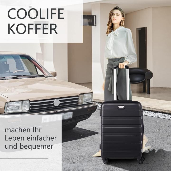 Immagine prodotto Coolife Hartschalenkoffer mit TSA-Schloss (60 l, M (50 - 90l))