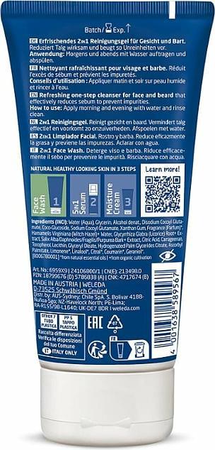 Produktbild Weleda FOR MEN Face Wash 2in1 (100ml) (Gel, 100 ml)